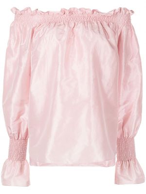 Silke off shoulder bluse Adam Lippes rosa