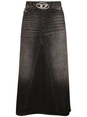 Džínsová sukňa Diesel čierna