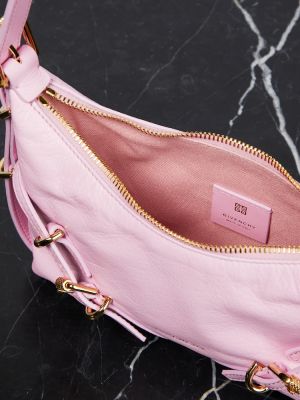 Torebka skórzana Givenchy różowa