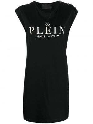 Mini robe avec manches courtes Philipp Plein noir