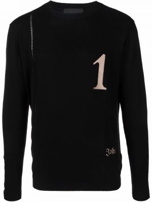 Brodert sweatshirt John Richmond svart