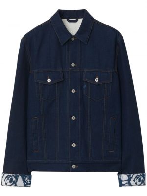 Bavlnená džínsová bunda Burberry modrá