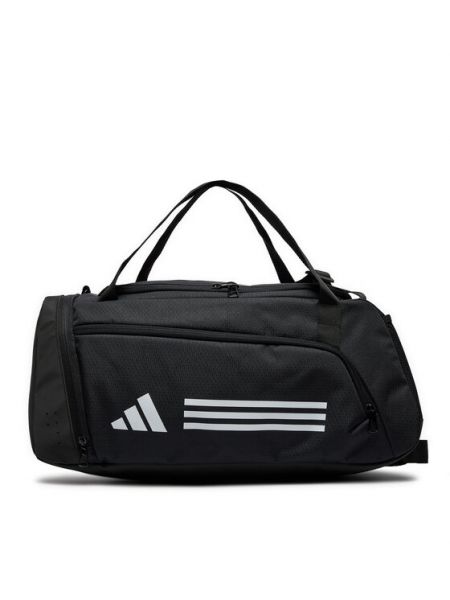 Смугаста сумка спортивна Adidas чорна