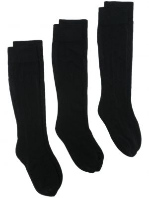 Σατέν ψηλές κάλτσες Wolford μαύρο