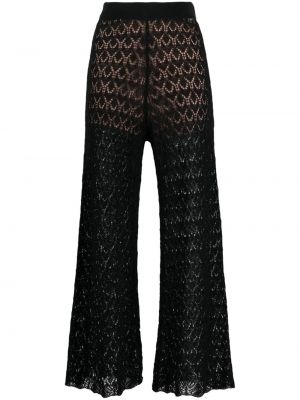 Pantalon en tricot ajouré Liu Jo noir