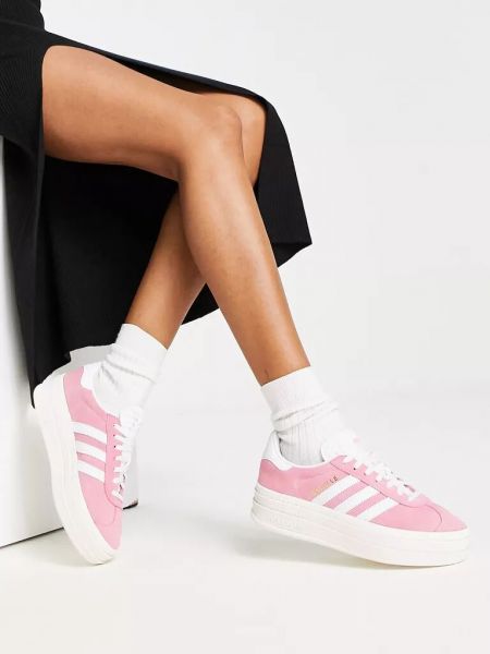 Кроссовки на платформе Adidas Originals розовые
