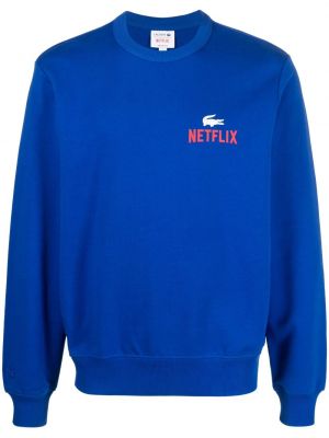 Sweatshirt mit print Lacoste blau