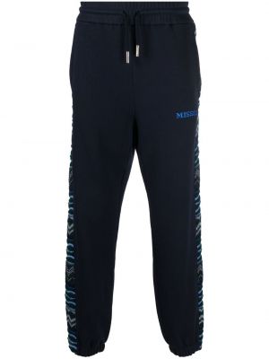 Pruhované sportovní kalhoty Missoni modré