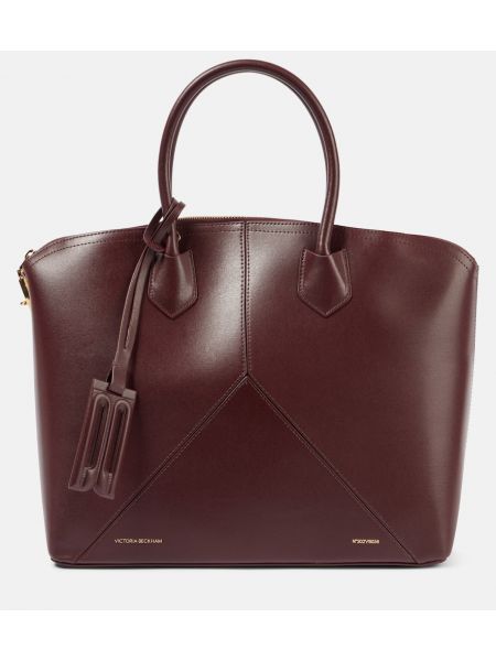 Lær mini bag Victoria Beckham burgund