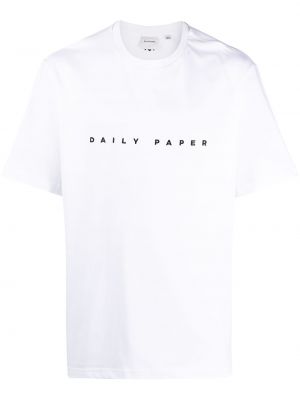Тениска бродирана Daily Paper бяло