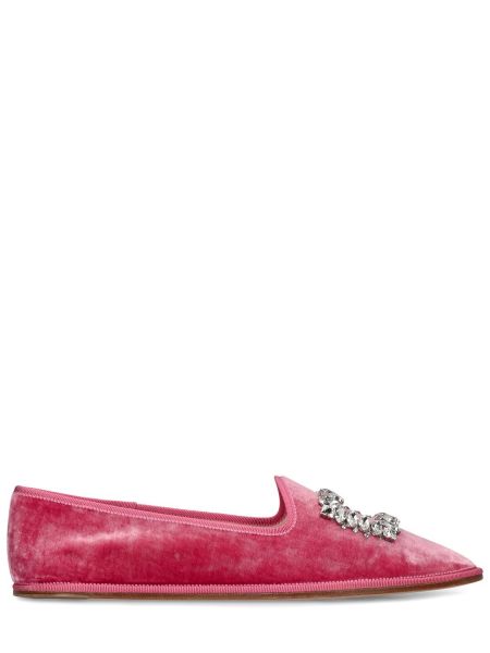 Fløjl loafers Roger Vivier pink