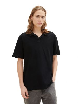 Polo marškinėliai Tom Tailor Denim juoda