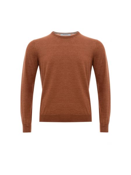 Sweter z okrągłym dekoltem Gran Sasso brązowy