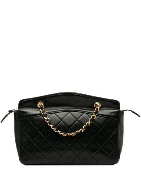 Černá prošívaná kabelka Chanel Pre-owned