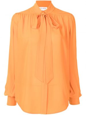 Blusa con lazo de seda Victoria Beckham naranja