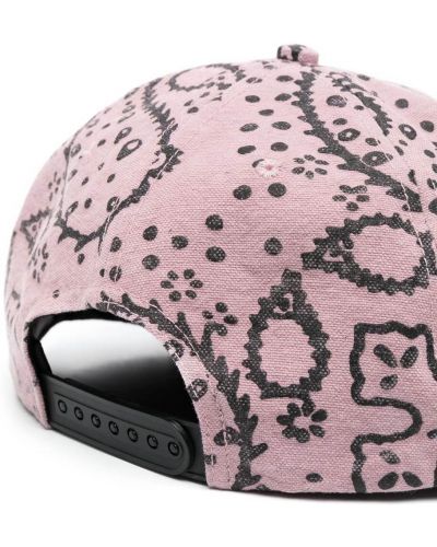 Gorra de cachemir con estampado con estampado de cachemira Rhude rosa