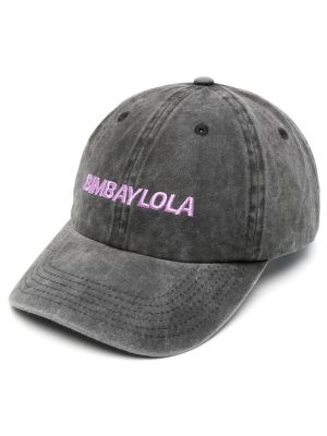 Czarna haftowana czapka z daszkiem Bimba Y Lola