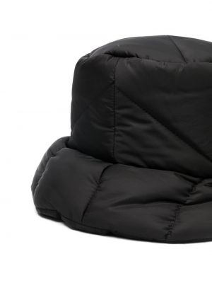 Pikowany nylonowy kapelusz Prada czarny