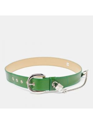 Cinturón de cuero Dolce & Gabbana Pre-owned verde