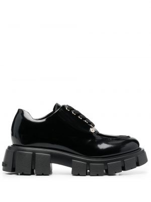 Полуотворени обувки с връзки с дантела Love Moschino черно