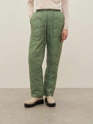Зеленые утепленные брюки Finn Flare