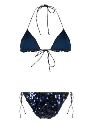 Bikini z cekinami Oséree niebieski