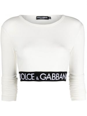 Crop top Dolce & Gabbana hvit