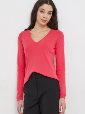 Sweter bawełniany United Colors Of Benetton różowy