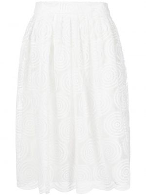 Плисирана прозрачна пола с дантела Paule Ka бяло