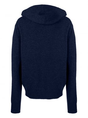 Pletený svetr s kapucí Mackintosh modrý