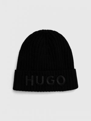 Вълнена шапка Hugo черно