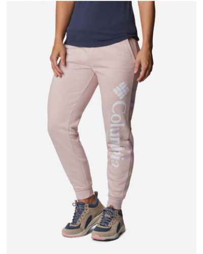Fleecové sportovní kalhoty Columbia růžové