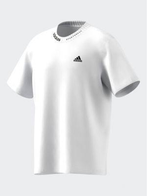 Voľné priliehavé polokošeľa Adidas - biela