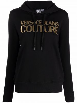 Trykt hettegenser Versace Jeans Couture svart