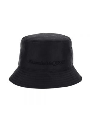 Jacquard mütze Alexander Mcqueen schwarz