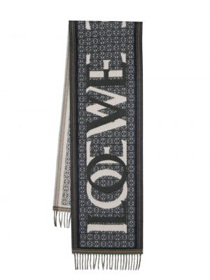 Vlněný šál Loewe modrý