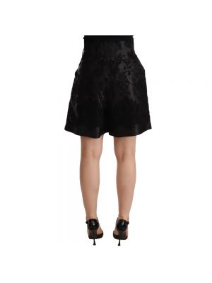 Mini falda de flores elegante Dolce & Gabbana negro