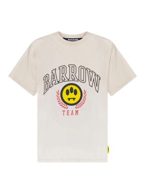 Oversize top mit print Barrow beige