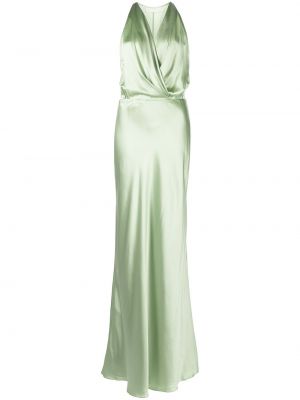 Φόρεμα ντραπέ Michelle Mason πράσινο