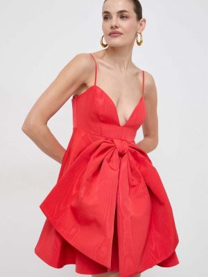 Obleka Bardot rdeča
