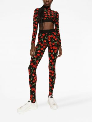 Jersey leggings mit print Dolce & Gabbana