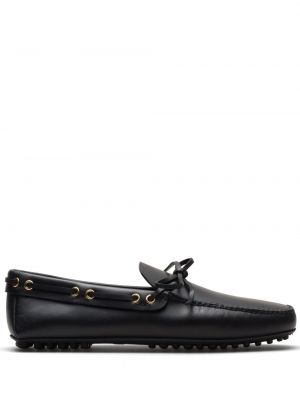 Pantofi loafer cu funde din piele Car Shoe negru