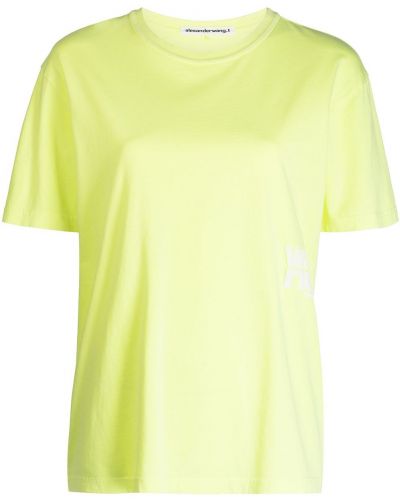 Camiseta con estampado Alexanderwang.t amarillo