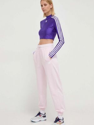 Longsleeve z długim rękawem w paski Adidas Originals fioletowa