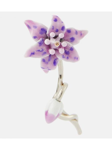 Boucles d'oreilles à fleurs à boucle Acne Studios
