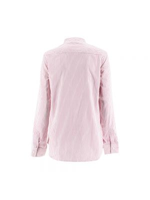 Koszula bawełniana w paski Aspesi różowa