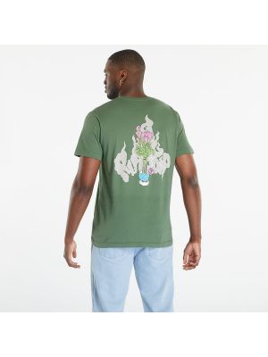 Květinové tričko Ripndip zelené