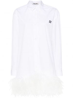 Mini kleita ar spalvām Miu Miu balts