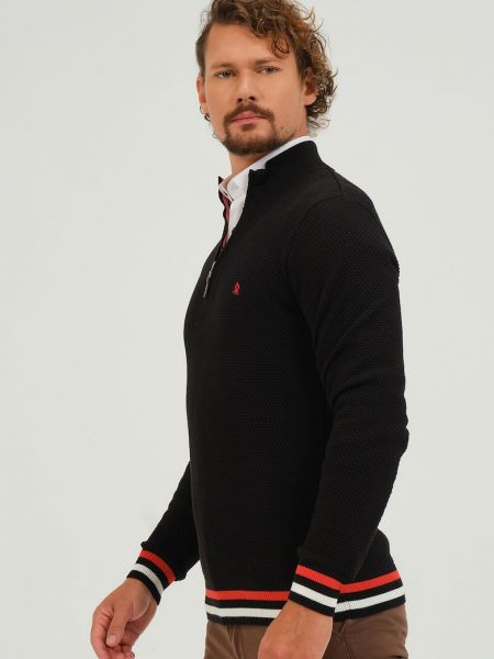 Пуловер на молнии Giorgio Di Mare черный