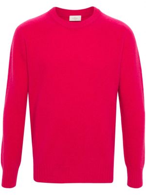 Vilnas džemperis ar apaļu kakla izgriezumu Altea rozā